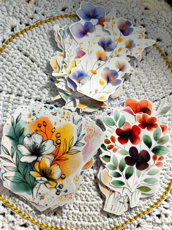 Flores Abstratas Novas Cores Transparente